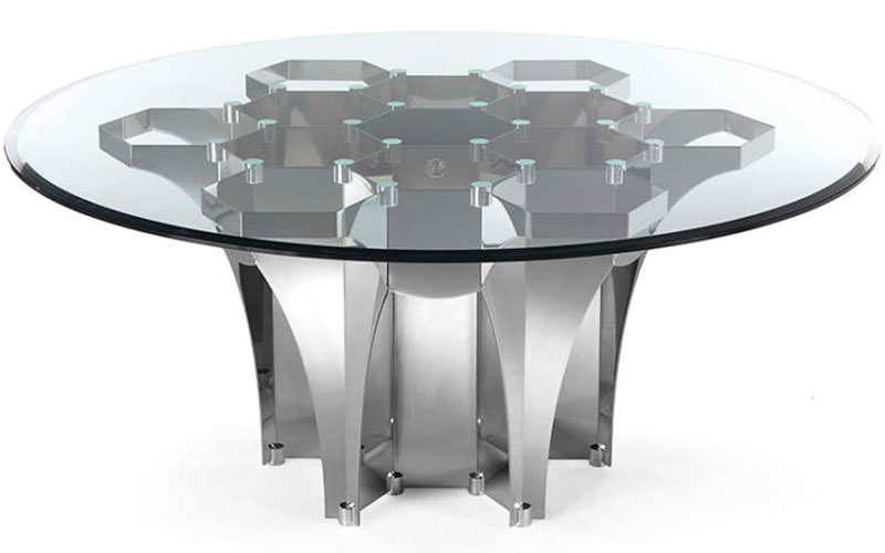 Фото 1 - Обеденный стол Soho круглый серый 