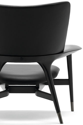 Фото 3 - Кресло Mirage деревянное черное 