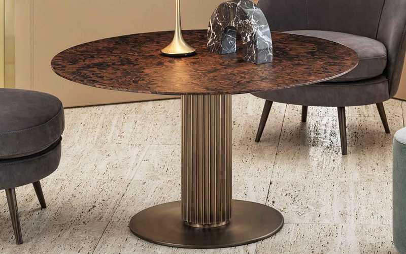 Фото 1 - Обеденный стол Liberty Lounge Bistrot Round коричневый 