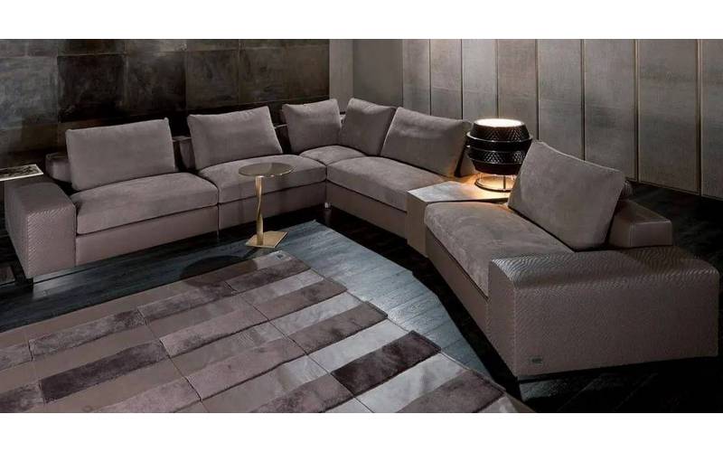 Фото 2 - Секционный диван Miami коричневый 