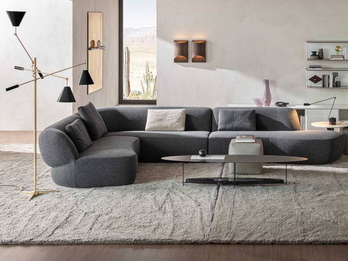 Фото 1 - Секционный диван Surf серый 