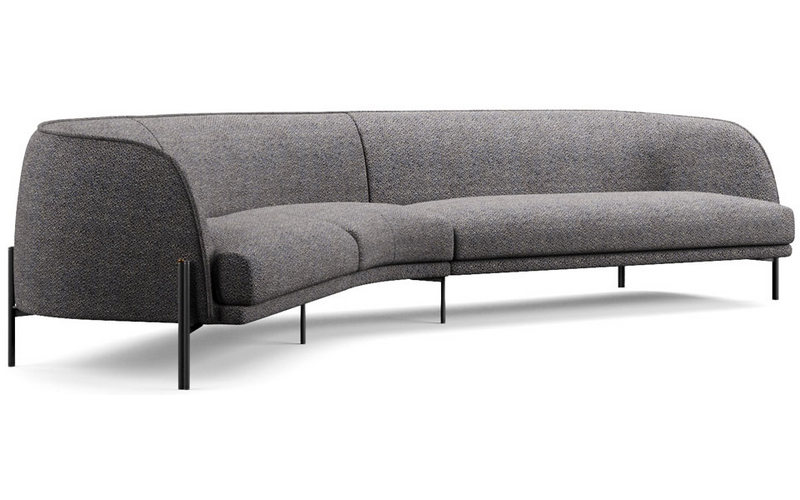 Фото 2 - Секционный диван Caillou серый 