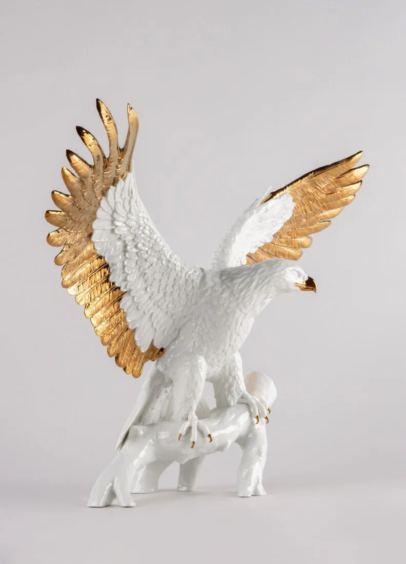 Фото 3 - Скульптура орла свободы. Белый и медный 