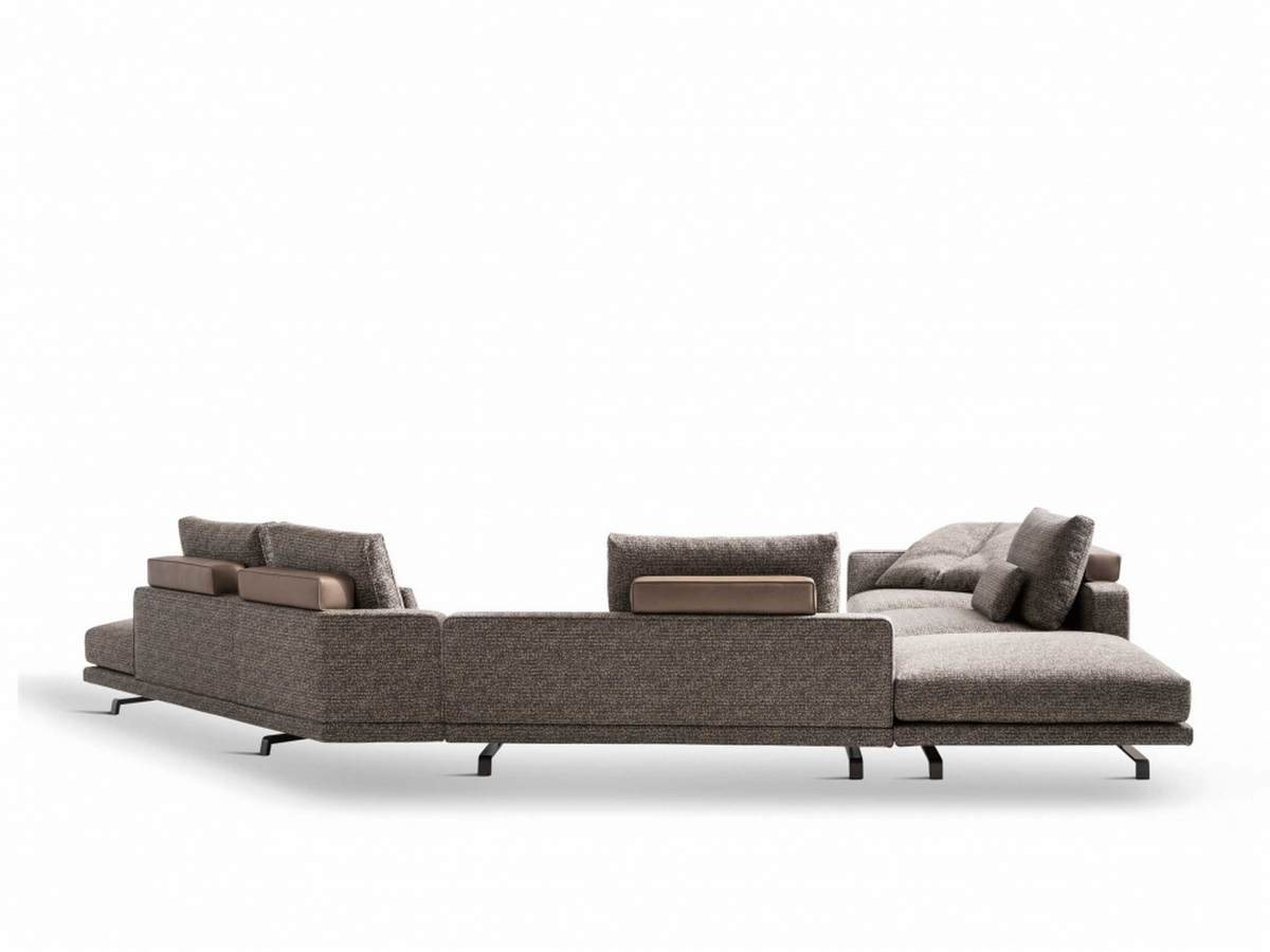 Фото 3 - Секционный диван Octave коричневый 